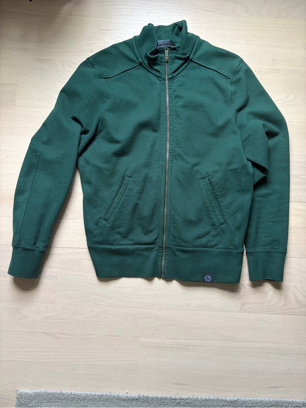 American Giant Forest Green Full-Zip Sweater